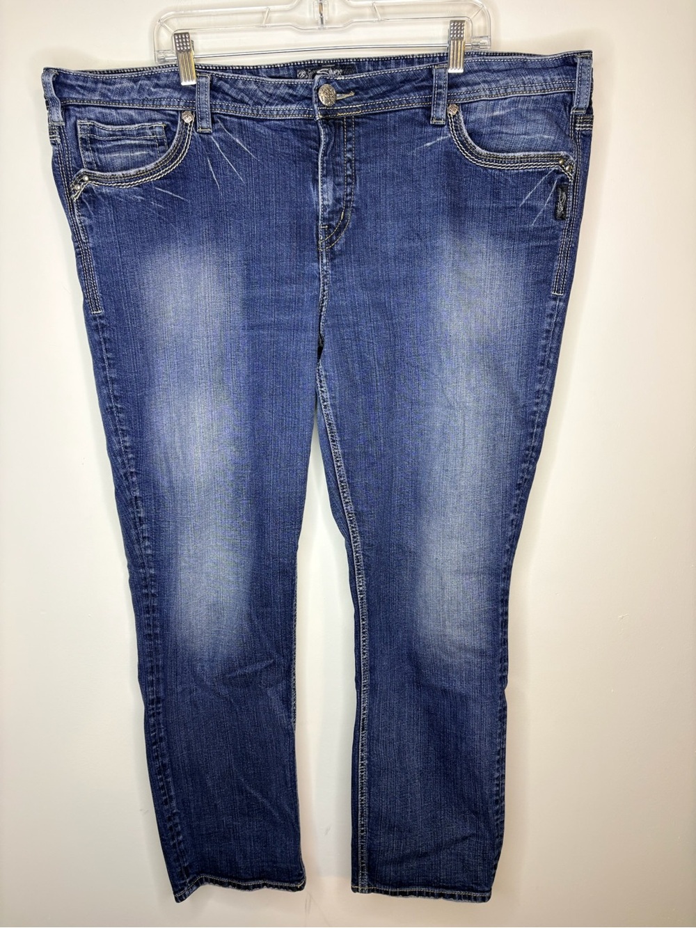 Silver Jeans AIKO Mid Slim Medium Blue Wash Jeans Size22/L29